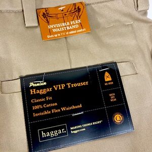 Haggar Prem VIP Trouser Classic Fit 44W X 30L Flex